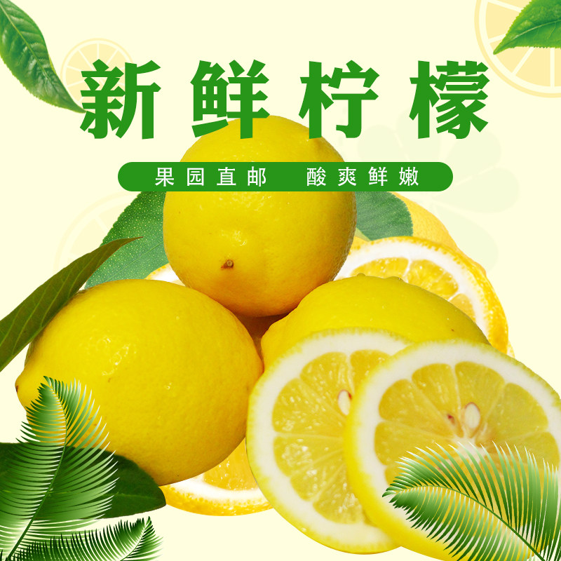 四川黄柠檬一级5斤新鲜薄汁多免