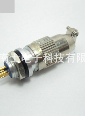 JINLIAN 锦连 XD5 4芯 航空插头 圆形插座 开孔8mm XD5J4A/XD5K4P