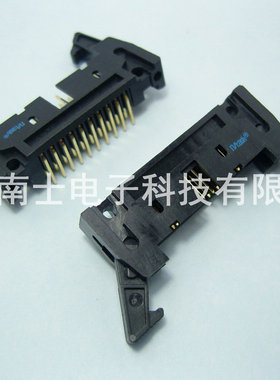精工南士 DC2-20P 镀金 90度弯脚 弯针 牛角插座 2.54mm间距 黑色