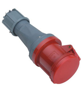 WEIPU 威浦 TYP2901 3芯 2P+E 工业插头防溅 63A 电缆连接器 IP44