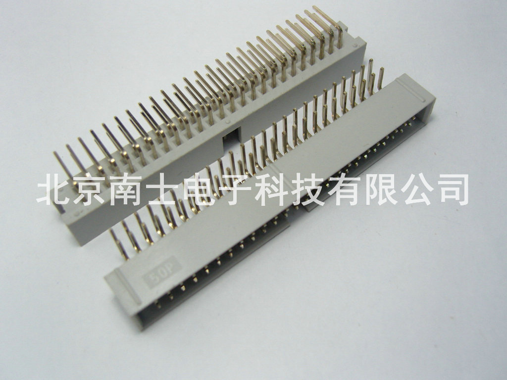 DENK DC3-50P 弯针 简易牛角 ISP接口 JTAG 插座 2.54mm间距 灰色