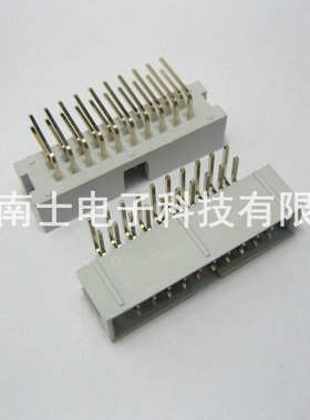 DENK DC3-20P 弯针 简易牛角 ISP接口 JTAG 插座 2.54mm间距 灰色