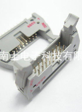 DDK DC2-16P 直脚 直针 ISP接头 JTAG 牛角插座 2.54mm间距 灰色