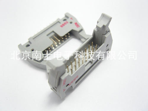 DDK DC2-16P 直脚 直针 ISP接头 JTAG 牛角插座 2.54mm间距 灰色