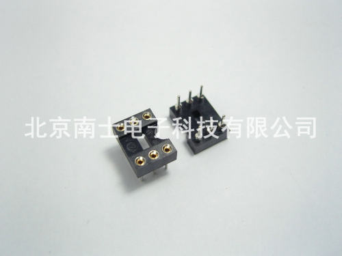 精工南士 6P 圆孔 IC座 芯片 单片机底座DIP6脚直插集成电路插座