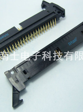 精工南士 DC2-50P 镀金 90度弯脚 弯针 牛角插座 2.54mm间距 黑色