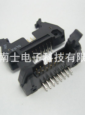 DDK DC2-16P Pin 弯脚 ISP接头 JTAG 牛角插座 2.54mm间距 黑色