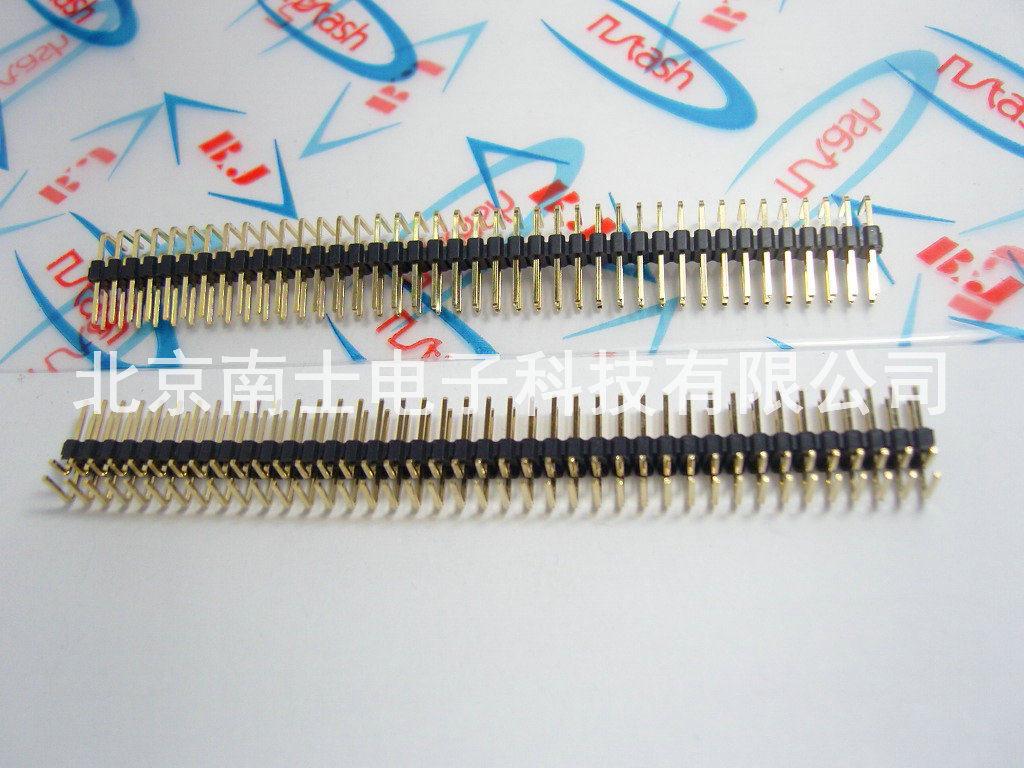 精工南士 镀金2*40P 80PIN 间距2.54MM双排针 双排排针 弯针 环保