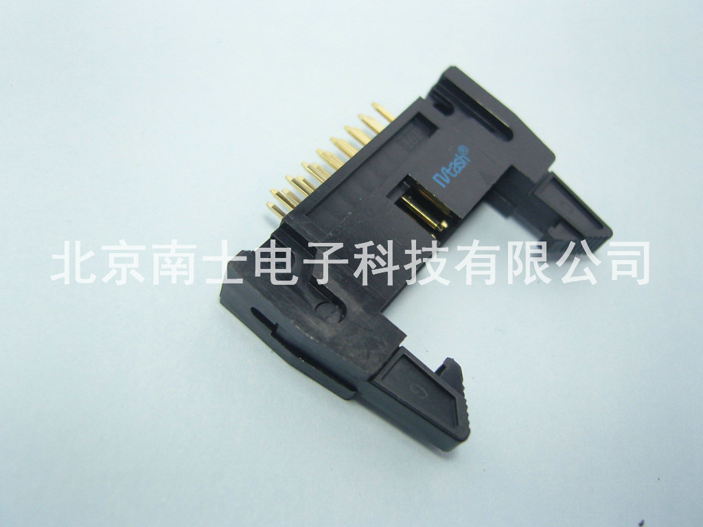 精工南士 DC2-16P 镀金 180度直脚 直针 牛角插座2.54mm间距 黑色