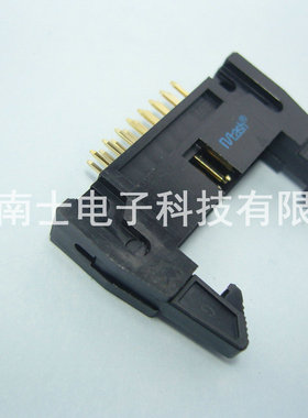 精工南士 DC2-16P 镀金 180度直脚 直针 牛角插座2.54mm间距 黑色