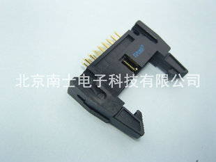 精工南士 DC2-16P 镀金 180度直脚 直针 牛角插座2.54mm间距 黑色