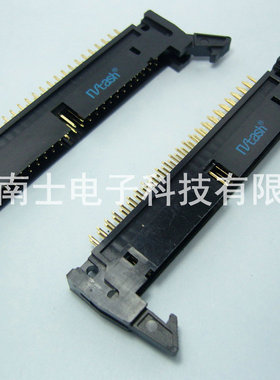 精工南士 DC2-50P 镀金 180度直脚 直针 牛角插座2.54mm间距 黑色