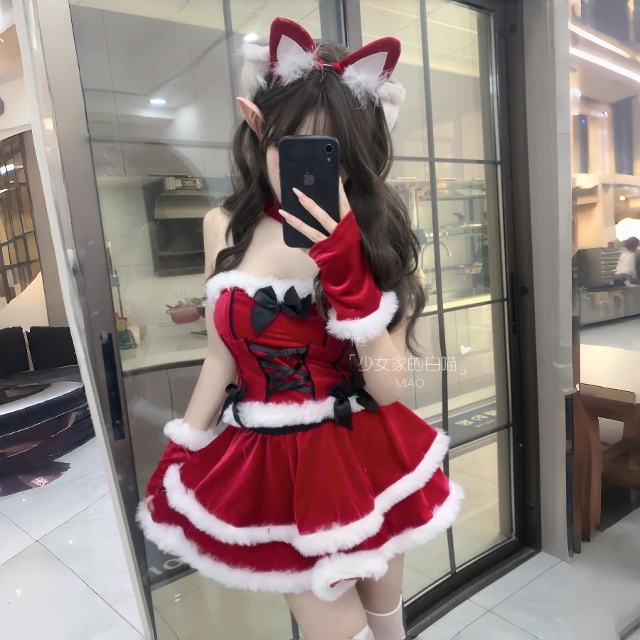 圣诞节小狐狸套装cos猫咪女仆装