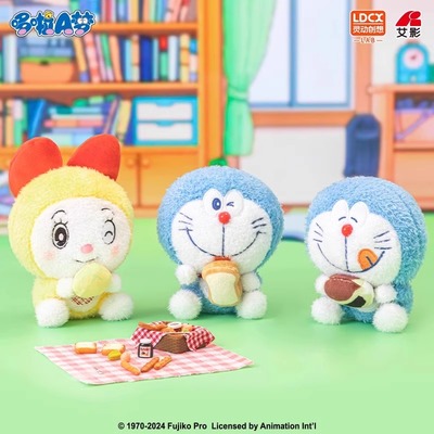 哆啦A梦趣味拉拉乐叮当机器猫毛绒玩具公仔礼物玩偶盲盒挂件女孩