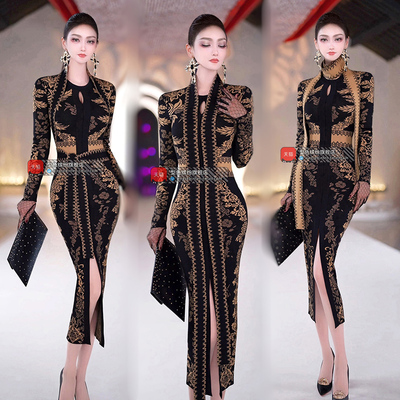 针织连衣裙轻熟风包臀裙