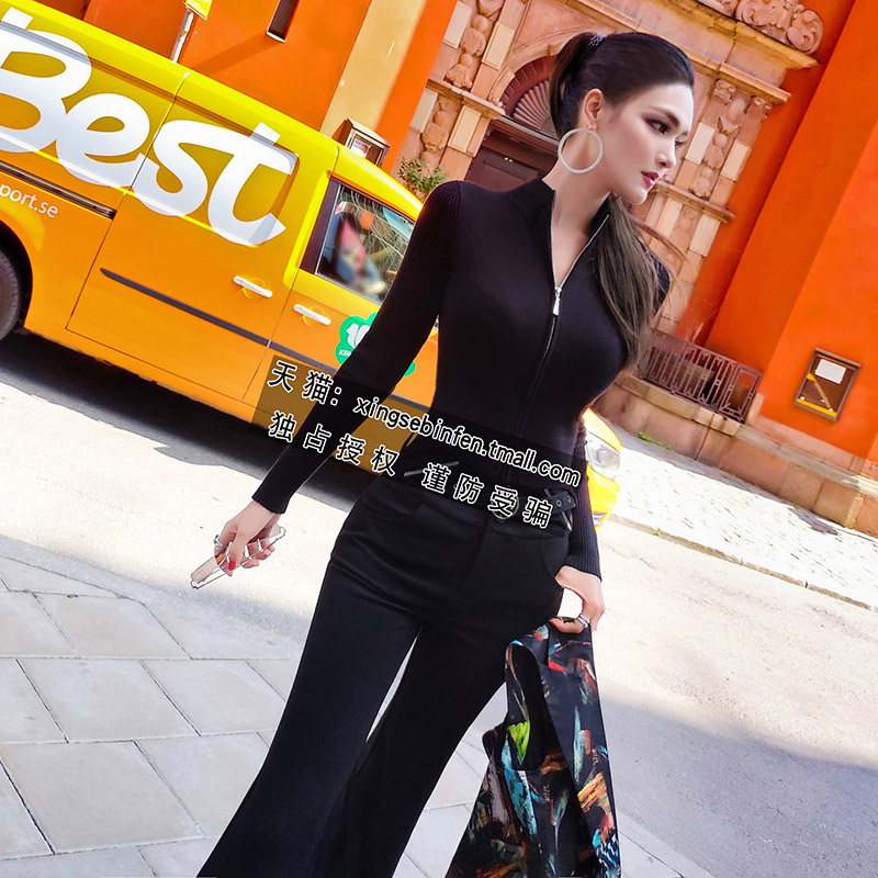 型色缤纷早秋季新款性感打底衫