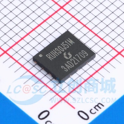 全新原装 RUH30J51M DFN-8 MOS场效应管 30V 50A 双N沟道半桥芯片