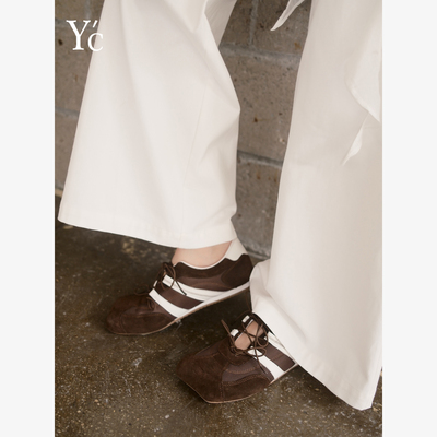 YC｜复古方头大头拼色德训玛丽珍