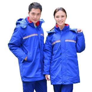 新款加油站工作服防静电中国中化石油石化棉衣冬装加长加厚防静电