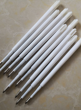 20支装白杆圆珠笔替芯按动G2通用旋转式99mm蓝色油笔芯黑色1.0mm