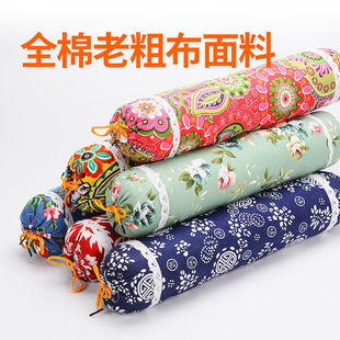 艾草枕头纯艾颈椎枕护颈枕大号老粗布枕艾灸枕圆柱枕颈椎枕
