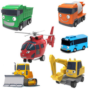 动画同款TAYO韩国太友小公交车罗杰佳尼巴士汽车玩具车回力模型