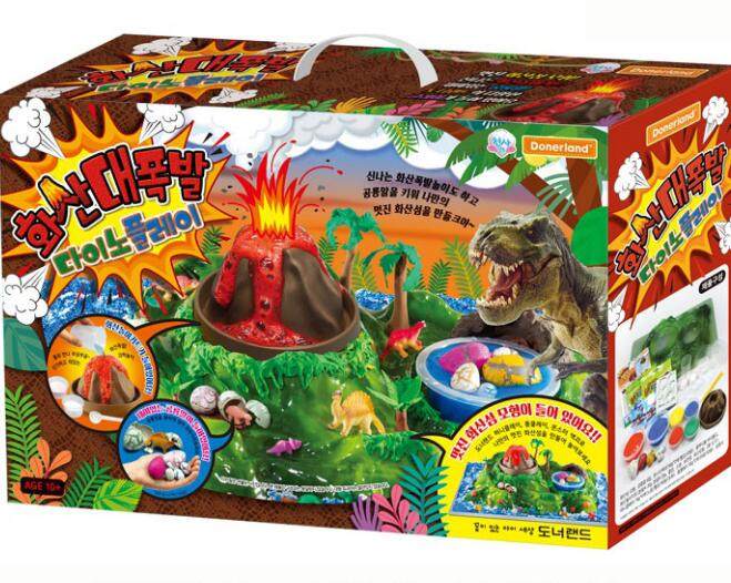 韩国直邮进口恐龙时代火山大喷发玩具儿童彩泥橡皮泥过家家玩具,玩具/童车/益智/积木/模型,过家家玩具,淘宝优惠券,粉丝福利购,淘宝优惠卷