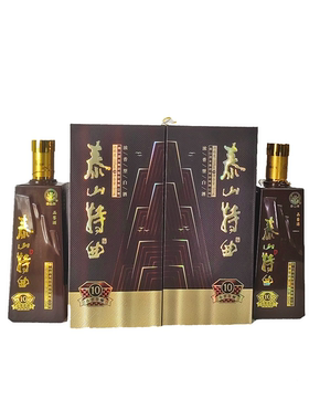 泰山特曲10年陈酒山东名酒小窖佳酿浓香型39.8度500ml2瓶提