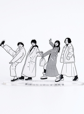 好嗨森原创｜日剧插画立牌重启人生四重奏大哥大长假桌面摆件礼物