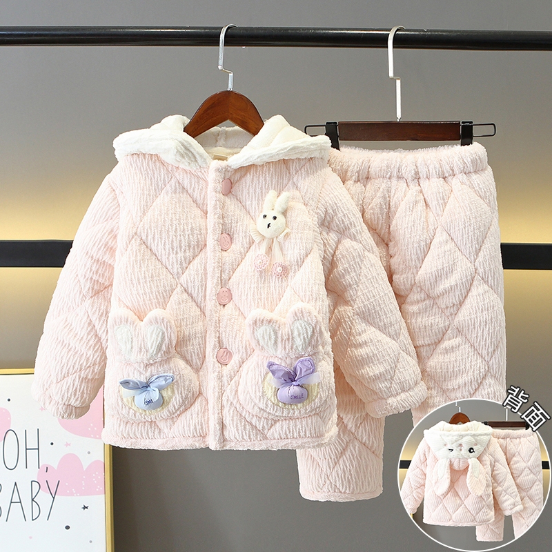 一件过冬高端牛奶绒冬季儿童睡衣