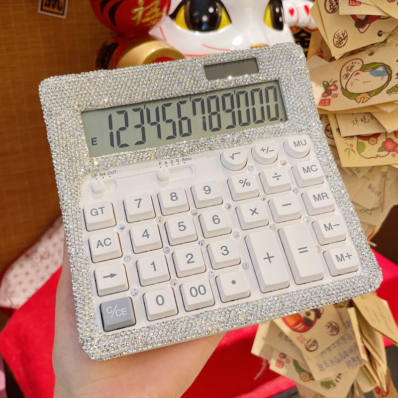 伊达时7号12位镶钻计算器太阳能