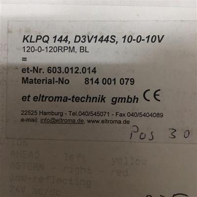 全新库存ELTROMA KLPQ144 D3V144S ±10V全新议价