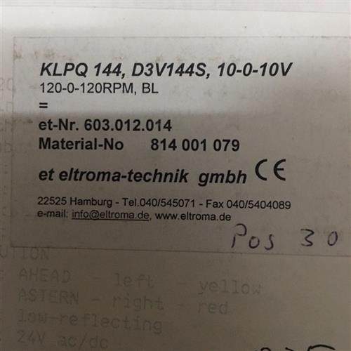 全新库存ELTROMA KLPQ144 D3V144S ±10V全新议价