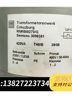 全新原装Transformatorenwerk RNK600270需询价