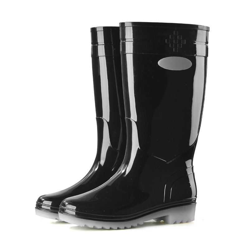 PRACTICAL THICKENED RAIN BOOTS FOR MEN AND WOMEN COW TENDON SOLE WATER SHOES WORK SHOES HIGH NON-SLIP RAIN BOOTS WATERPROOF FACTORY LONG RUBBER SHOES