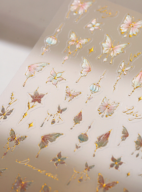 TENSOR新工艺烫金磨砂甲贴M879背胶磨砂平面指甲贴纸果冻胶系列