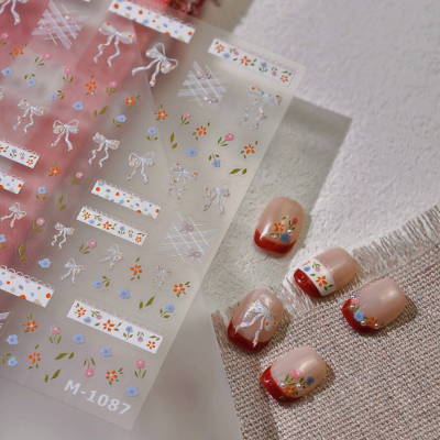 TENSOR新工艺爆款果冻胶甲贴M-1087背胶薄刃甲贴儿童可用烫金系列