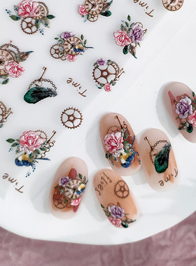 TENSOR日系浮雕指甲贴纸pro磨砂薄透背胶美甲贴纸KX联名系列