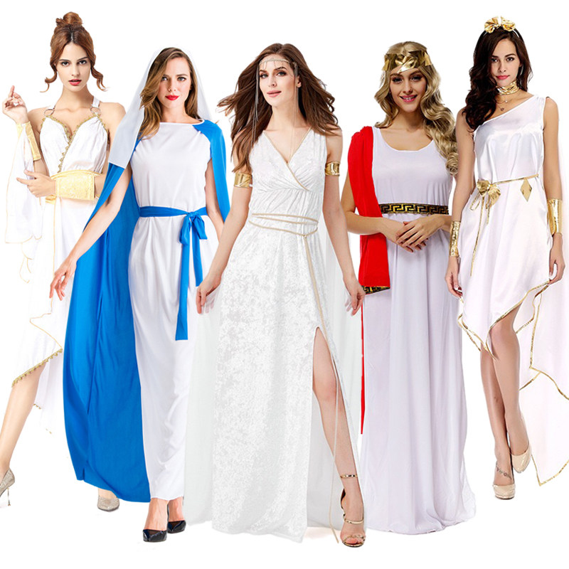 新款希腊女神服装成人自由女神cos服中东传统服装雅典娜女神服饰
