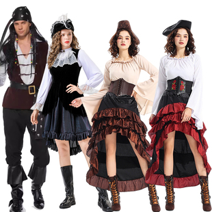 万圣节服装加勒比海盗主题派对装杰克船长扮演服舞会趴cosplay服