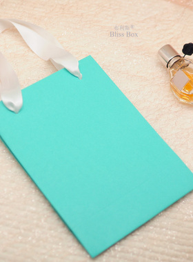 ins风水蓝色小清新手提纸袋回礼伴手礼生日礼糖果手拎袋定制ogo