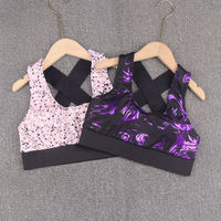 Xiaoke discount fashion sports bra, women's cross wide shoulder strap running fitness top, tight fitness underwear thumbnail 3