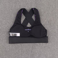 Xiaoke discount fashion sports bra, women's cross wide shoulder strap running fitness top, tight fitness underwear thumbnail 6
