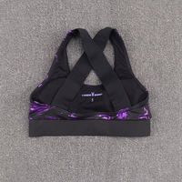 Xiaoke discount fashion sports bra, women's cross wide shoulder strap running fitness top, tight fitness underwear thumbnail 5