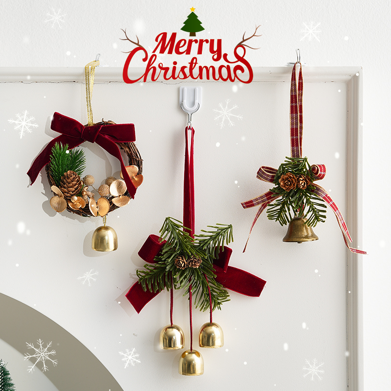圣诞铃铛装饰品门挂车载汽车挂件