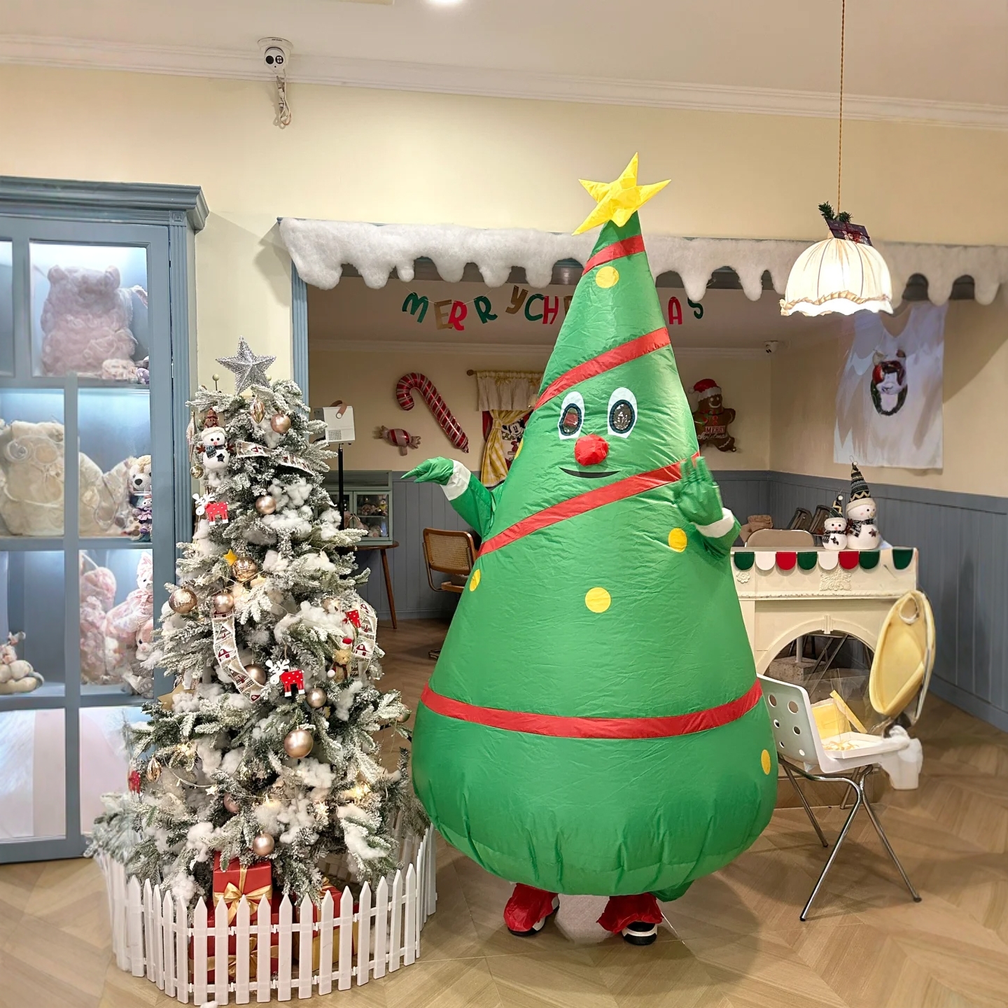 圣诞树服装成人cos人偶服圣诞节衣服活动演出装扮充气搞笑拍照