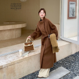 版型超好韩版宽松版设计感双面呢大衣2C006-9938-P370-K558，女装毛呢外套，2C006