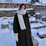 新款现货AB面撞色70羊毛大衣2C006-9948-P360-K540，女装毛呢外套，2C006