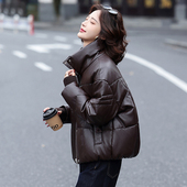 真皮羽绒服女短款 绵羊皮夹克外套2025冬新款 休闲宽松海宁皮衣皮草