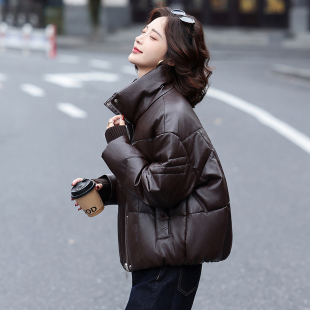 真皮羽绒服女短款 休闲宽松海宁皮衣皮草 绵羊皮夹克外套2025冬新款